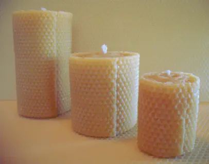 Pure Beeswax Pillar Candles